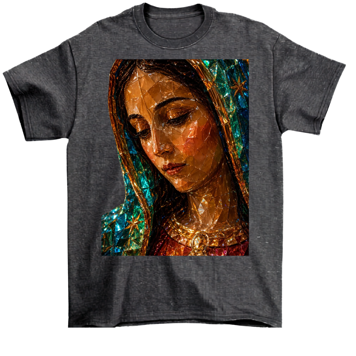 Our Lady of Guadalupe Stained Glass Style Art Print Tshirt