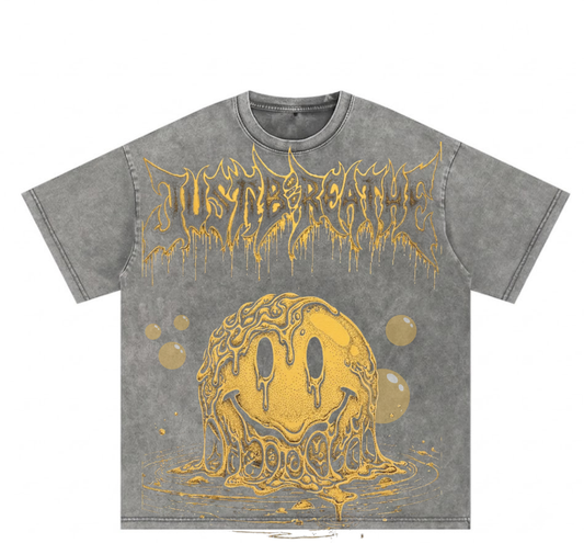 Just Breathe Relaxing Retro Y2K Graphic T-shirt