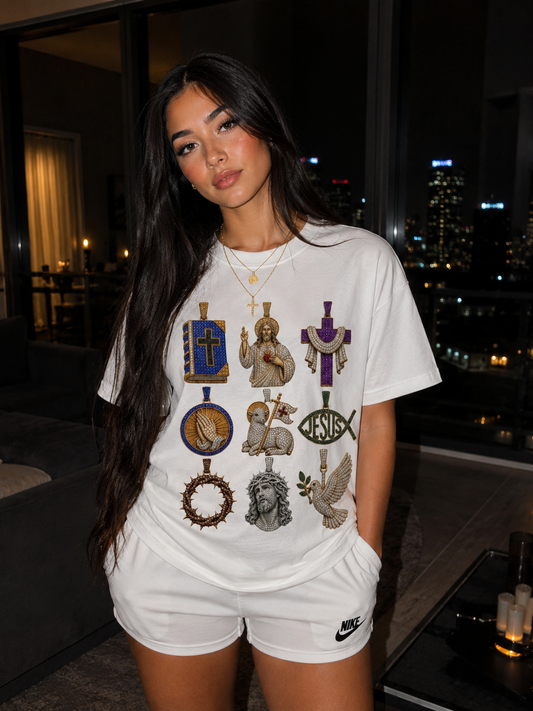 Diamond Christian Pendant Tee