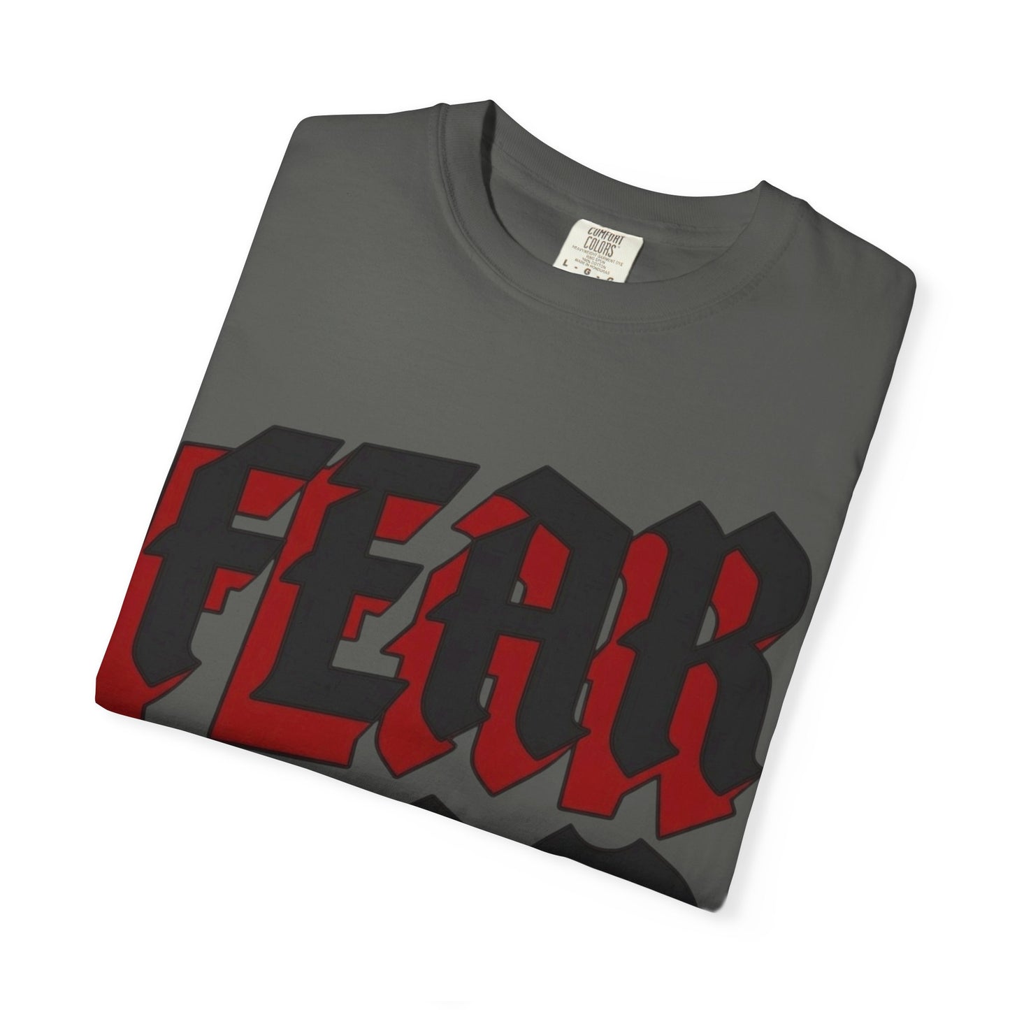 Fear God Graphic T-Shirt — Gothic Red & Black