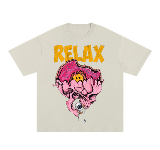 Relax Skull Y2K Graphic T-Shirt
