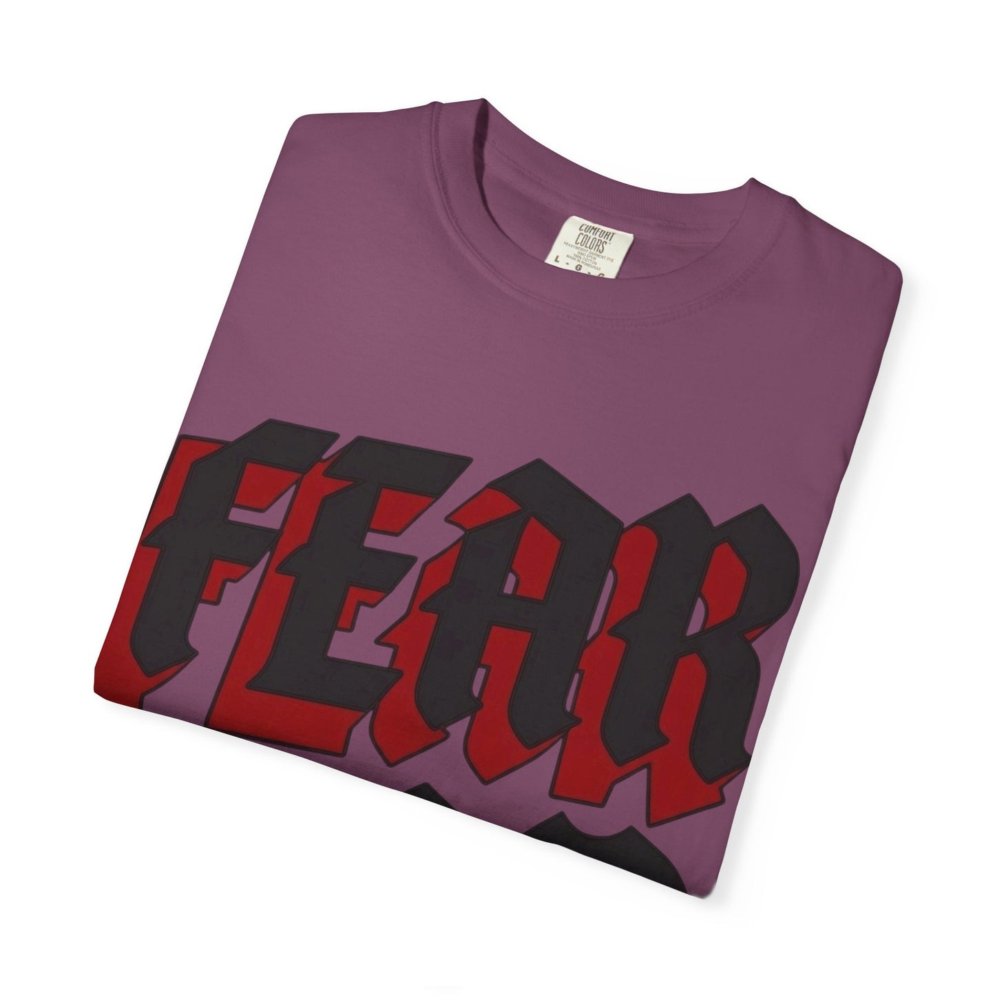 Fear God Graphic T-Shirt — Gothic Red & Black