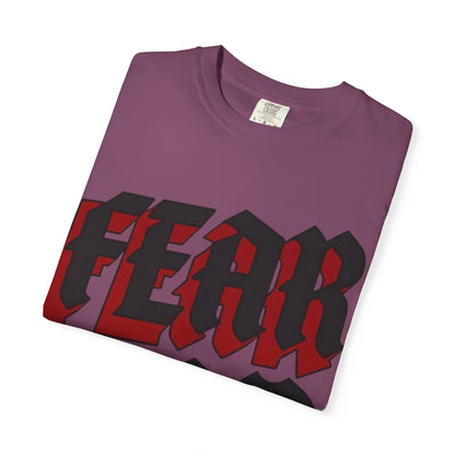 Fear God Graphic T-Shirt — Gothic Red & Black