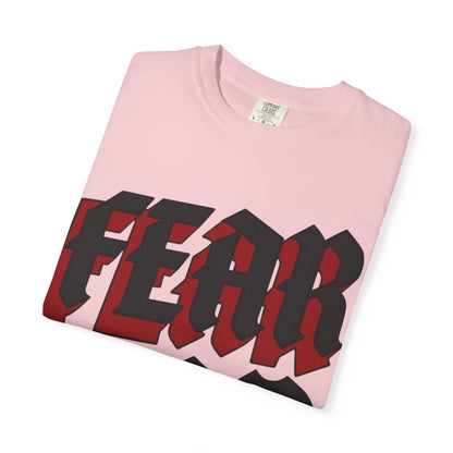 Fear God Graphic T-Shirt — Gothic Red & Black