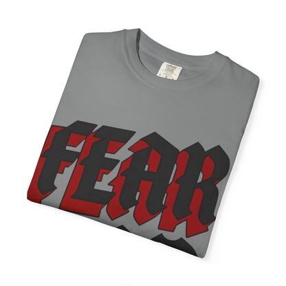 Fear God Graphic T-Shirt — Gothic Red & Black