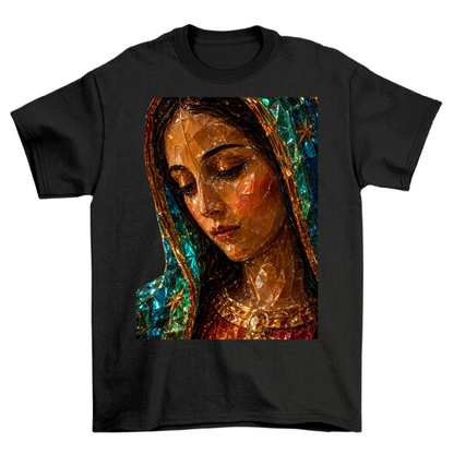 Our Lady of Guadalupe Stained Glass Style Art Print Tshirt