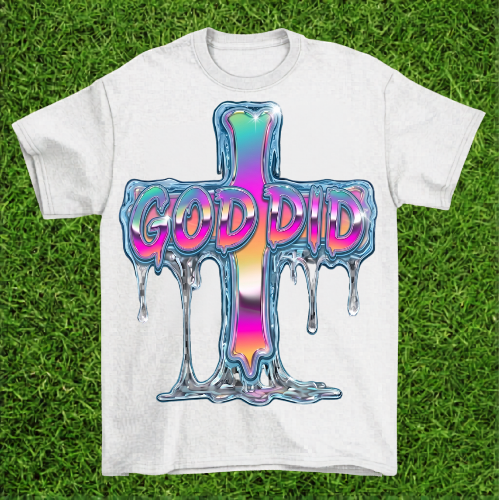 God Did Graphic Retro Religious Tee