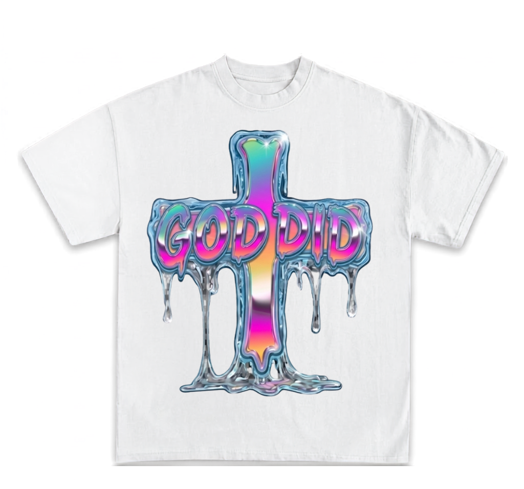 God Did Graphic Retro Religious Tee