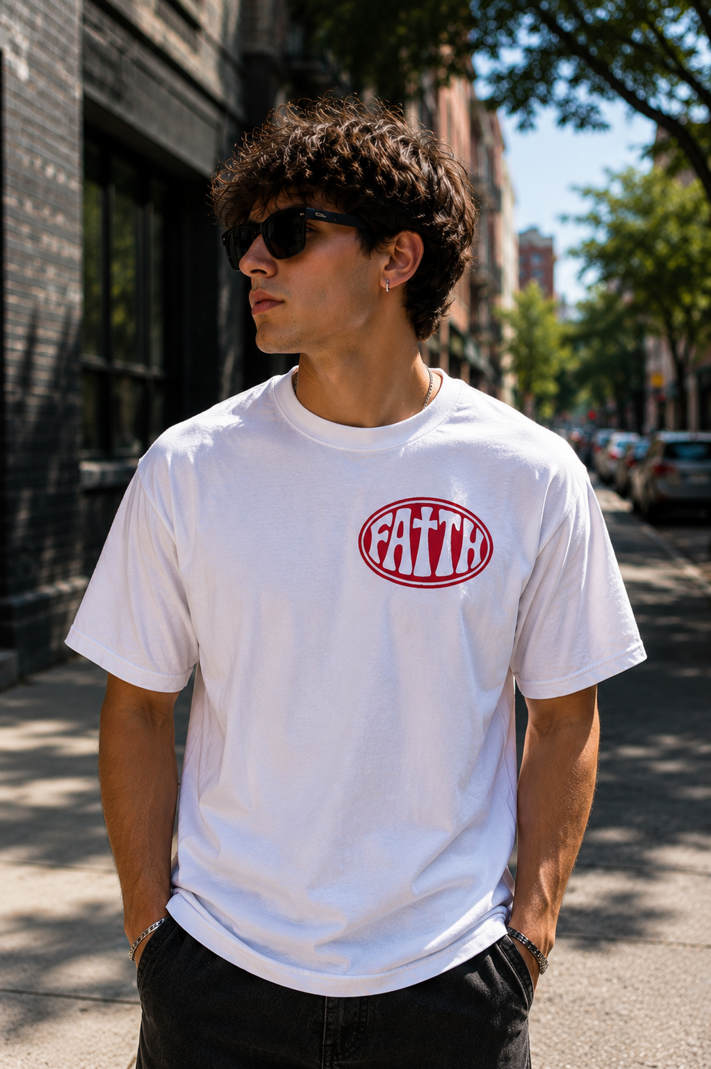 Faith T-Shirt "Walk By Faith And Not By Sight" Retro Christian Tee
