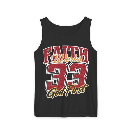 Faith Works 33 God First Tank Top