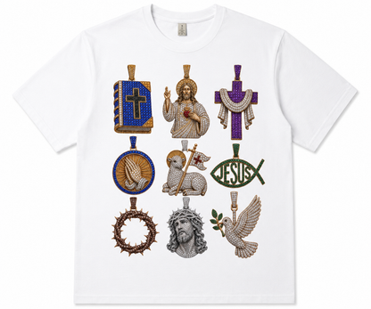 Diamond Christian Pendant Tee