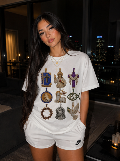 Diamond Christian Pendant Tee