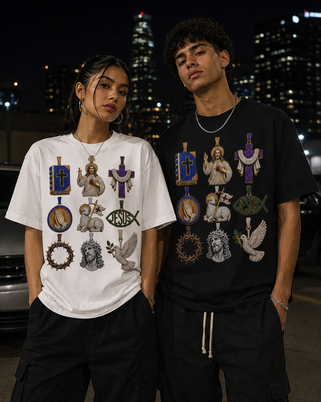 Diamond Christian Pendant Tee