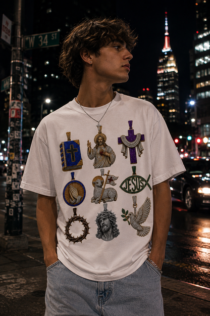 Diamond Christian Pendant Tee