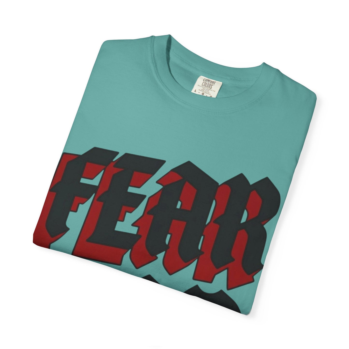 Fear God Graphic T-Shirt — Gothic Red & Black