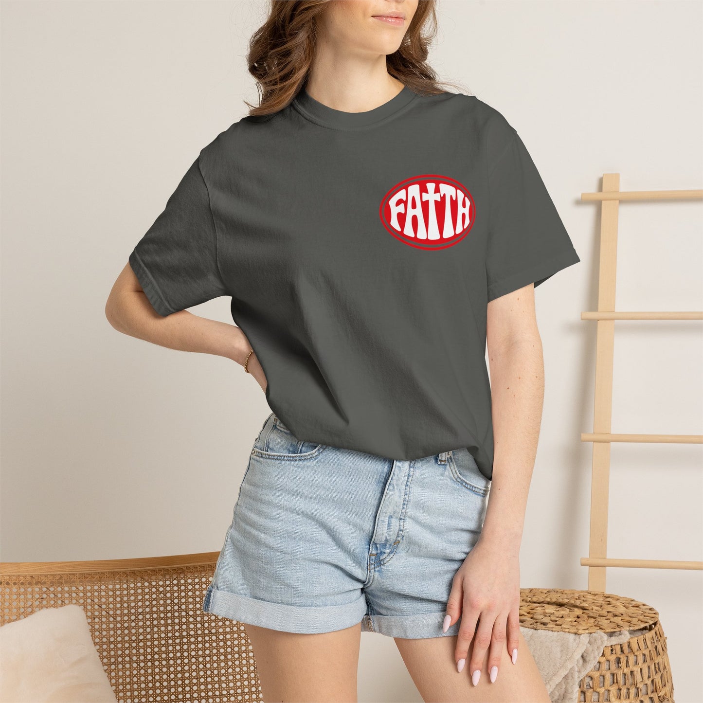 Faith T-Shirt "Walk By Faith And Not By Sight" Retro Christian Tee