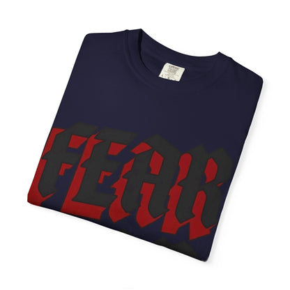 Fear God Graphic T-Shirt — Gothic Red & Black