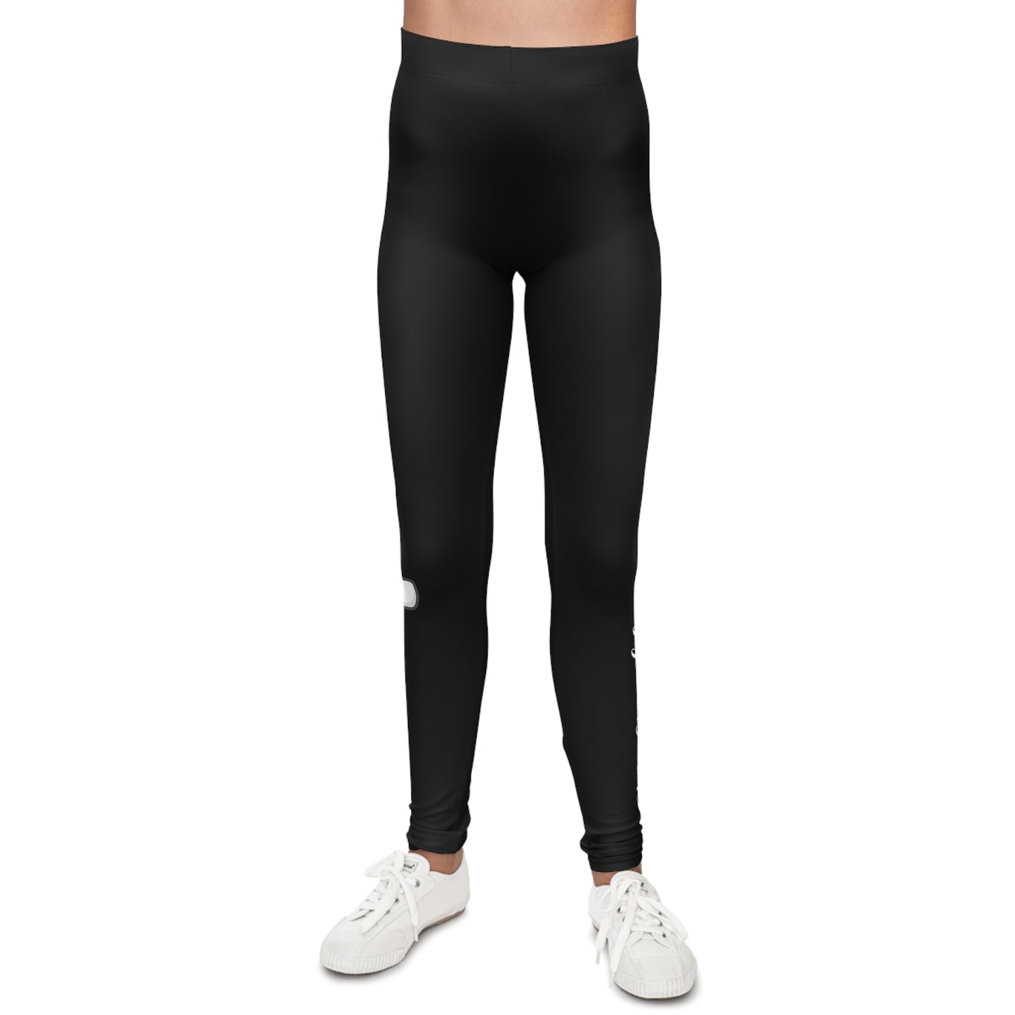 Youth Cross Scriptures Leggings — Philippians 4:13 Black Faith Workout Leggings