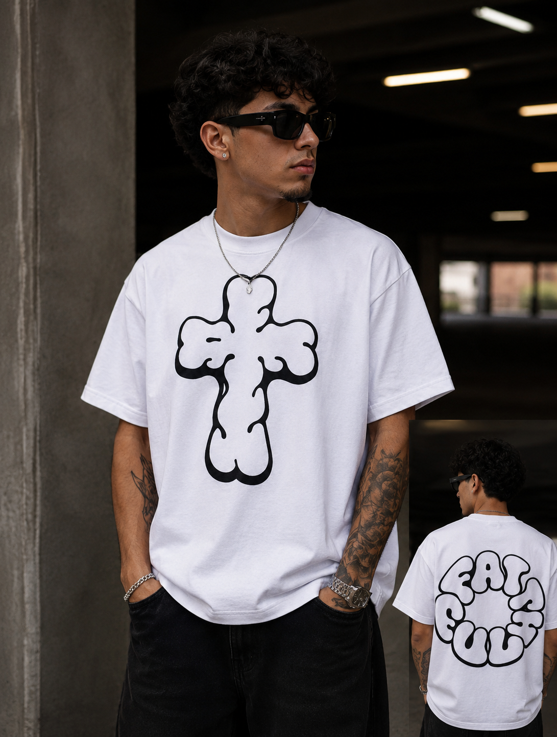 Retro Cloudy Faithful T‑Shirt