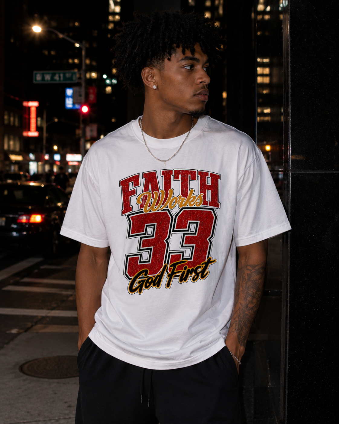 Faith Works 33 "God First" T-Shirt