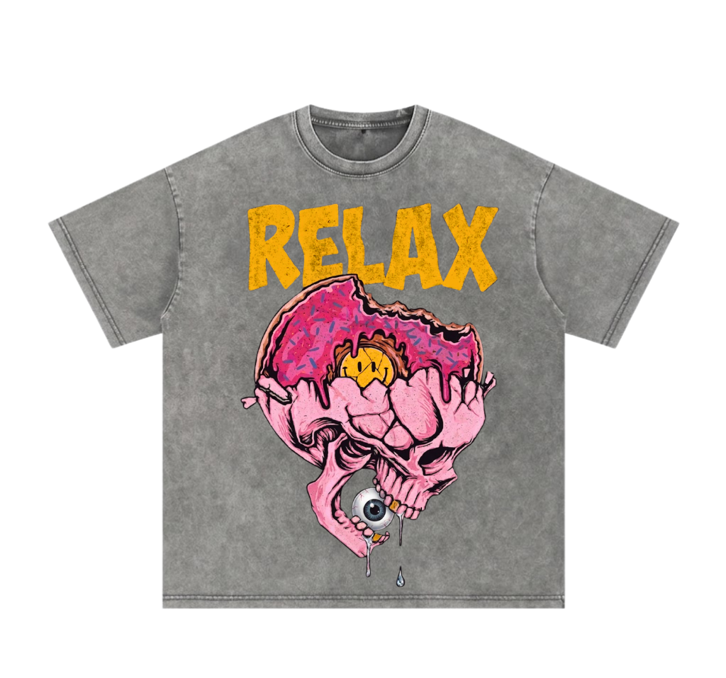 Relax Skull Y2K Graphic T-Shirt